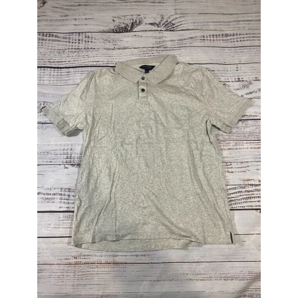 Banana Republic Gray Polo Shirt Men's Medium Collared Short Sleeve Pullover